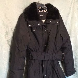 DKNY full length down parka